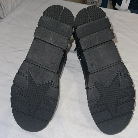 Shoe Dazzle Black Motorcycle Boots Size 7.5 - Picture 4 of 6